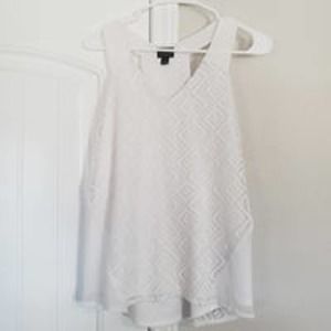 Worthington white lace Tank size S